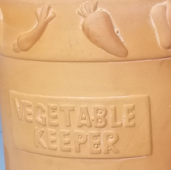 Vintage Terracotta Vegetable Keeper Rustic Unglazed Farmhouse Kitchen Canister - Picture 4 of 11